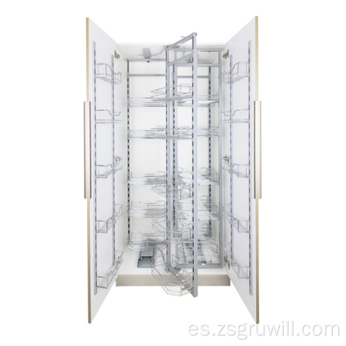 Organizador de la despensa de cocina funcional Soft Close Tandem Storage Casella de cesta de almacenamiento Tall Out Pantry